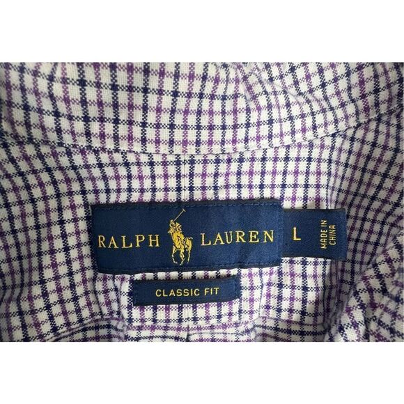 Ralph Lauren Striped Button Up Collared Long Sleeve Dress Shirt - Picture 3 of 5
